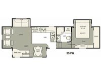 HitchHiker Champagne 35 FK Floorplan