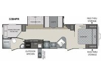 Premier Ultra Lite Bullet Premier 32BHPR Floorplan Image