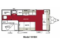 Wildwood X-Lite 181BHXL Floorplan