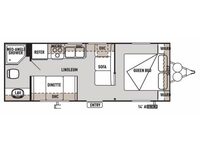 Wildwood X-Lite 241QBXL Floorplan Image