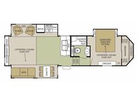 Cedar Creek Silverback 29RE Floorplan