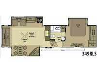 Open Range RV 349RLS Floorplan Image