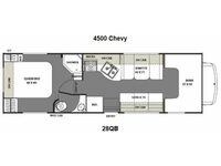 Freelander 28QB  Chevy 4500 Floorplan