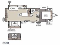 Rockwood Ultra Lite 2703WS Floorplan