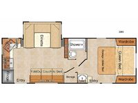 Lance Travel Trailers 2285 Floorplan Image