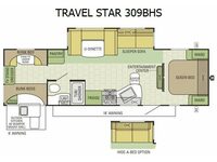 Travel Star 309BHS Floorplan