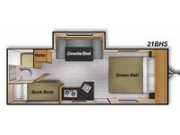 CampLite CL 21BHS Floorplan