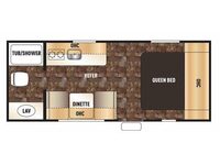 Cherokee Wolf Pup 16FQ Floorplan