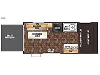 Cherokee Wolf Pup 17RP Floorplan Image