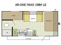 AR-ONE MAXX 19BH LE Floorplan Image