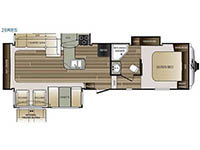 Cougar X-Lite 29RES Floorplan Image