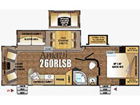 Black Stone 260RLSB Floorplan Image