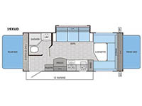 Jay Feather 7 19XUD Floorplan