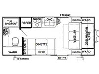 Wildwood X-Lite 171RBXL Floorplan