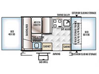 Rockwood Extreme Sports 1910ESP Floorplan Image