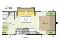 Launch Ultra Lite 21FBS Floorplan Image