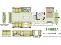 Autumn Ridge 346RESA Floorplan Image