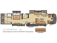 Used 2017 Entegra Coach Cornerstone 45B image