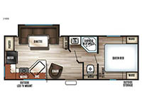 Used 2017 Forest River RV Cherokee Grey Wolf 24RK image