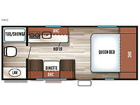 Cherokee Wolf Pup 16FQ Floorplan