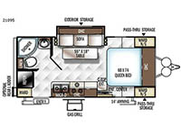 Rockwood Mini Lite 2109S Floorplan Image