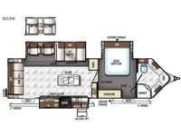 Rockwood Wind Jammer 3025W Floorplan