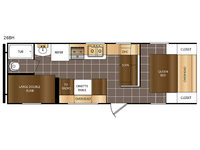 Avenger 26BH Floorplan Image