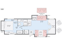 Minnie Winnie 31D Floorplan Image