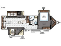 Rockwood Wind Jammer 3029W Floorplan