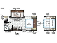 Rockwood Mini Lite 2104S Floorplan Image