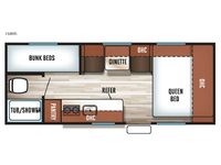 Cherokee Wolf Pup 16BHS Floorplan