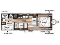 Wildwood X-Lite 261BHXL Floorplan
