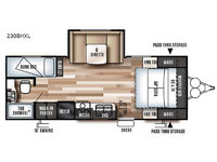 Wildwood X-Lite 230BHXL Floorplan