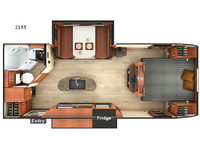 Lance Travel Trailers 2155 Floorplan Image
