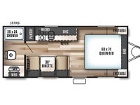 Wildwood X-Lite FSX 187RB Floorplan