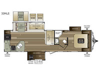 Cougar X-Lite 33MLS Floorplan Image