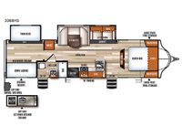 Vibe 308BHS Floorplan