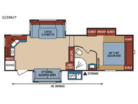 Durango 1500 D255RKT Floorplan Image