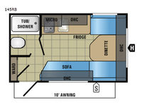 Jay Flight SLX 145RB Floorplan Image