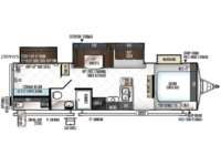 Rockwood Ultra Lite 2909WS Floorplan