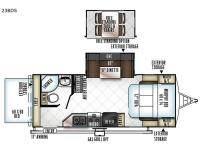 Rockwood Roo 23BDS Floorplan Image