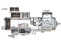 Rockwood Signature Ultra Lite 8328BS Floorplan Image