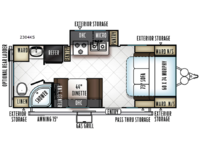 Rockwood Mini Lite 2304KS Floorplan