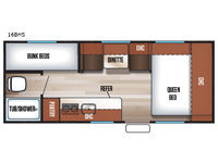 Cherokee Wolf Pup 16BHS Floorplan Image