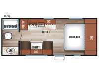 Cherokee Wolf Pup 16FQ Floorplan Image