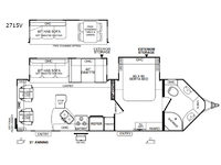 Rockwood Windjammer 2715V Floorplan Image