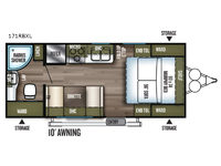 Wildwood X-Lite 171RBXL Floorplan