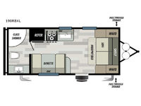Wildwood X-Lite 190RBXL Floorplan Image