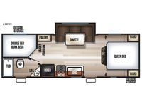 Cherokee Grey Wolf 23DBH Floorplan Image