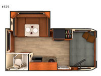 Lance Travel Trailers 1575 Floorplan Image